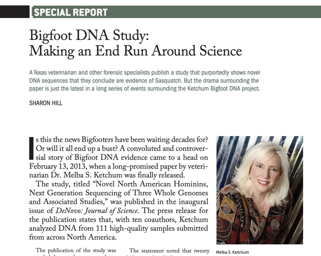 The Return of Melba Ketchum Center for Inquiry