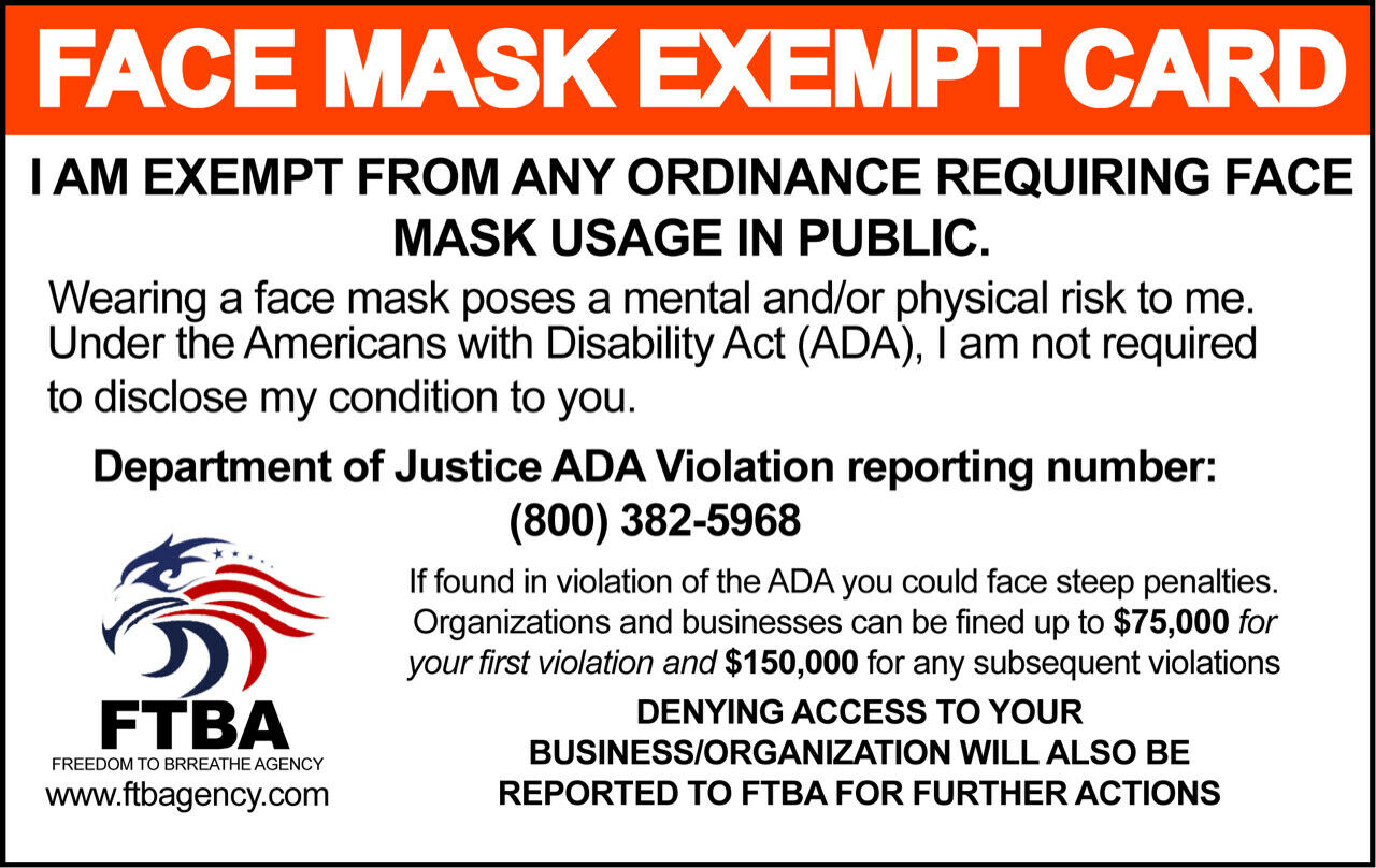 "Mask Exemption" Cards Are Not GovernmentSupported Quackwatch
